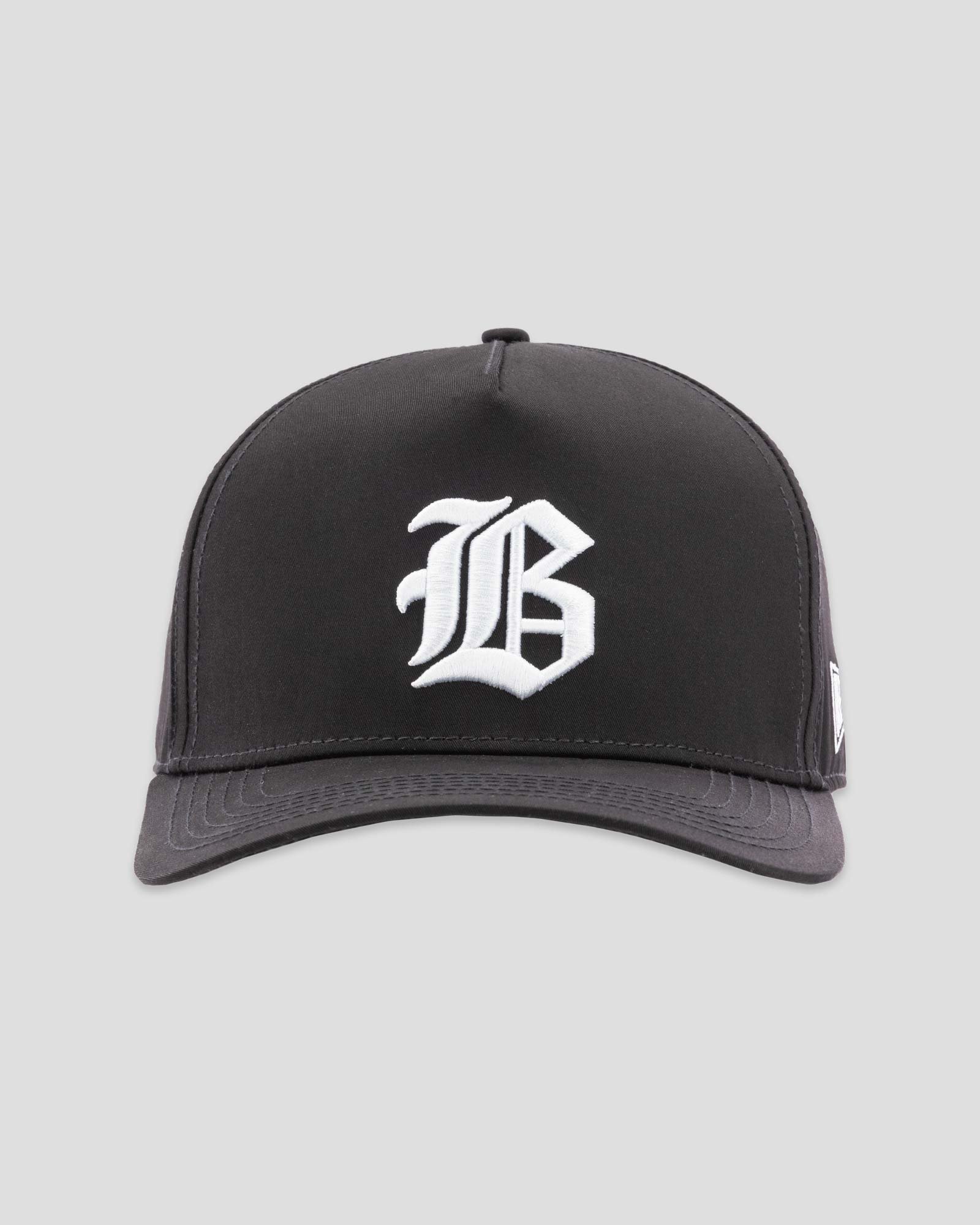 Baseballism Old English Home Plate B Five Panel Cap - Black