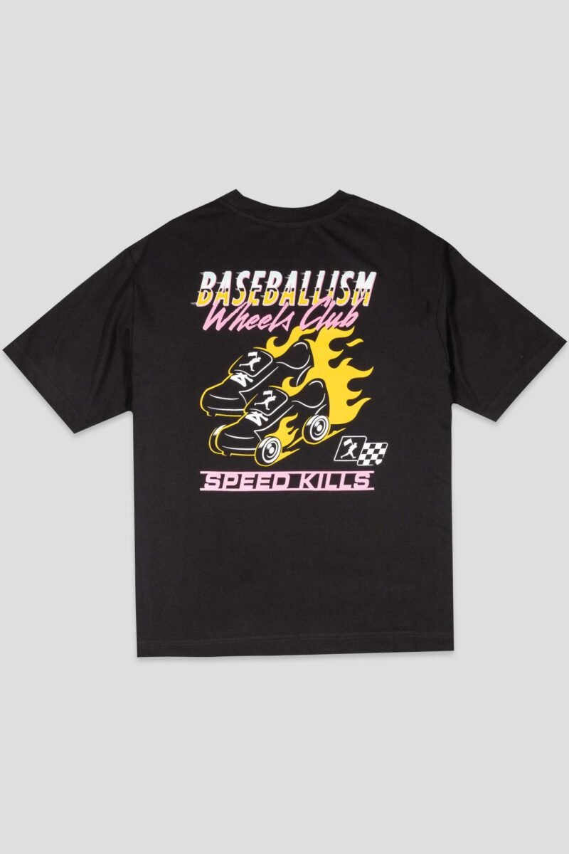 Speed Kills Pima Cotton T-Shirt - Black
