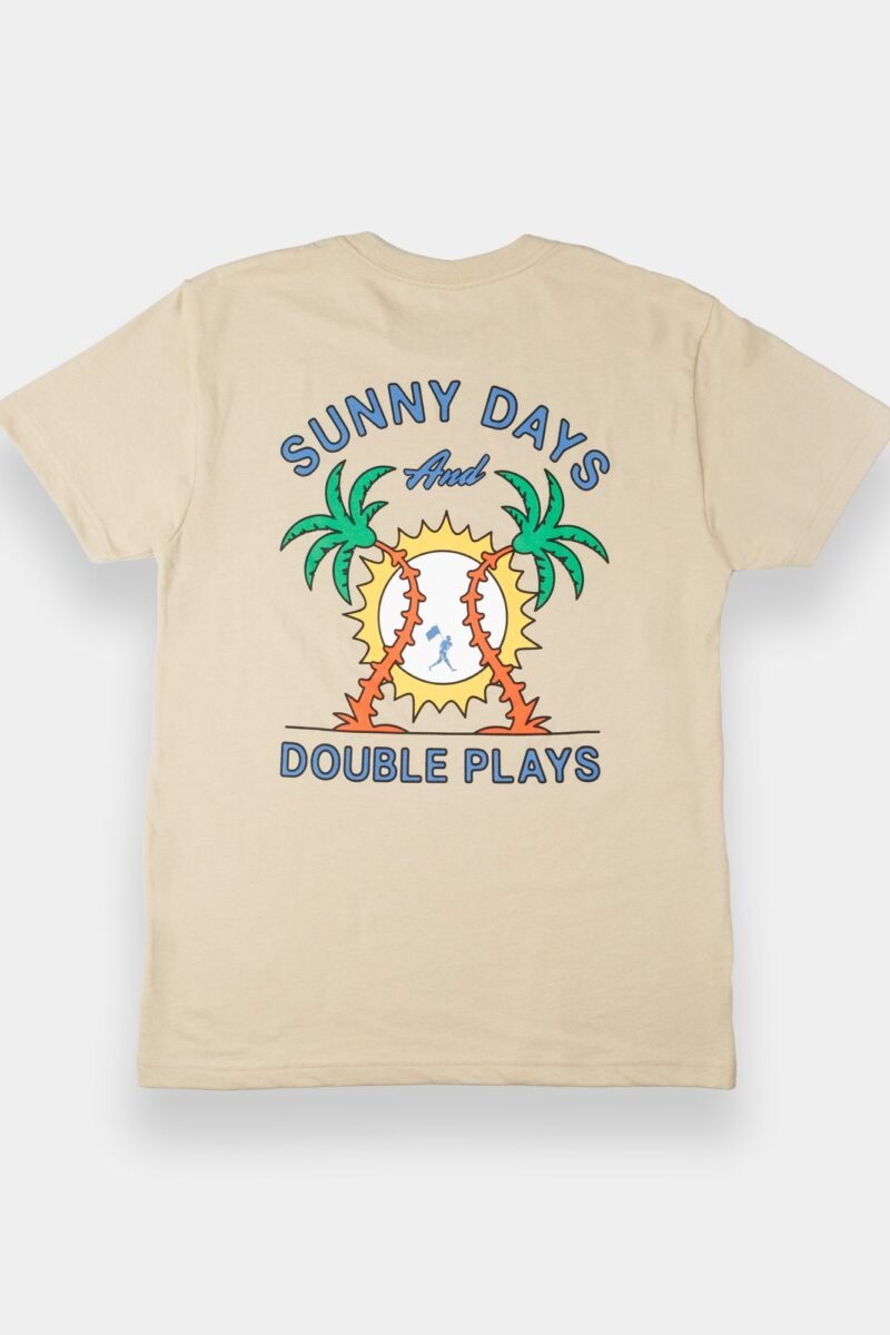 Sunny Days and Double Plays T-Shirt - Tan