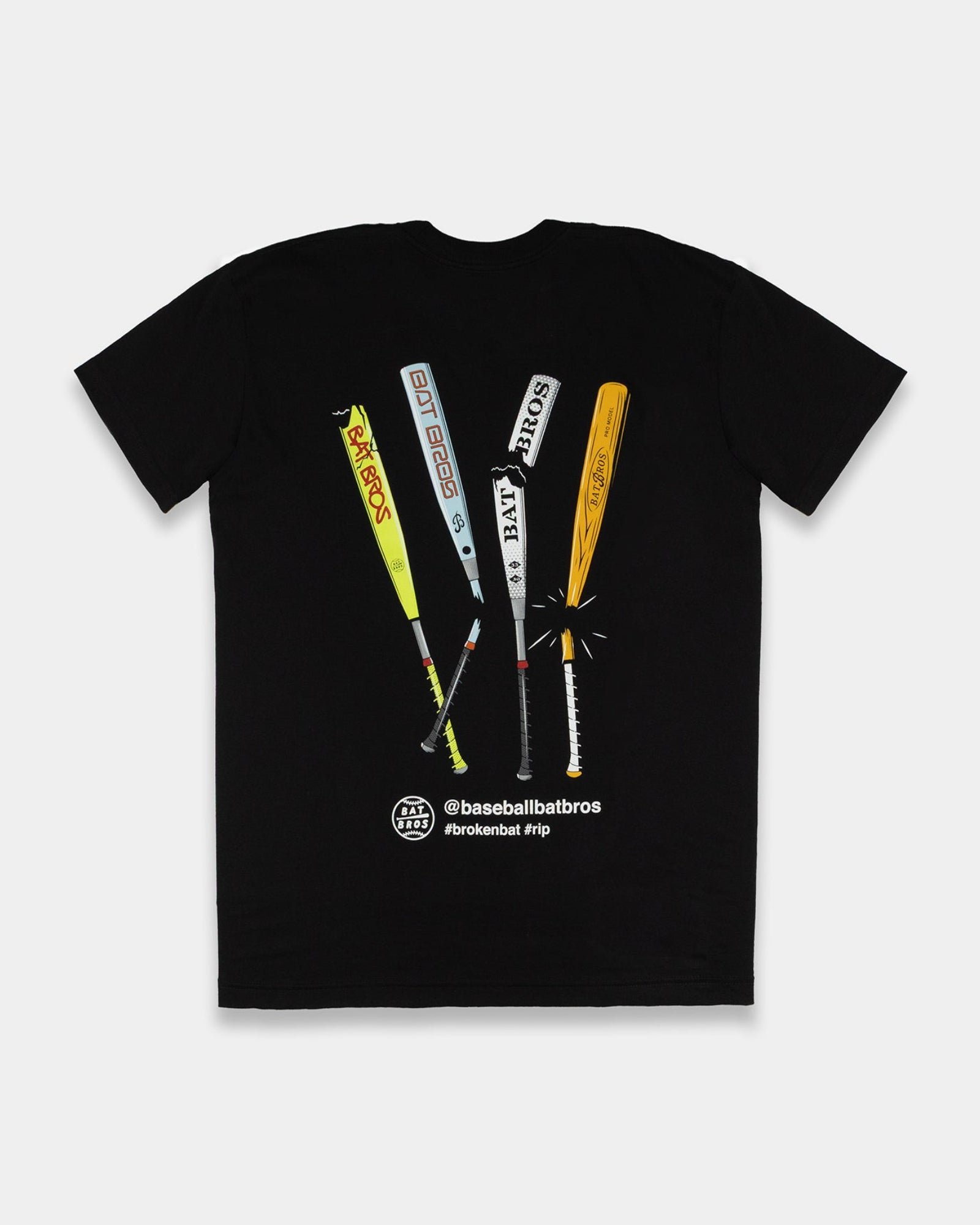 Bat Bros Broken Bat T-Shirt - Black