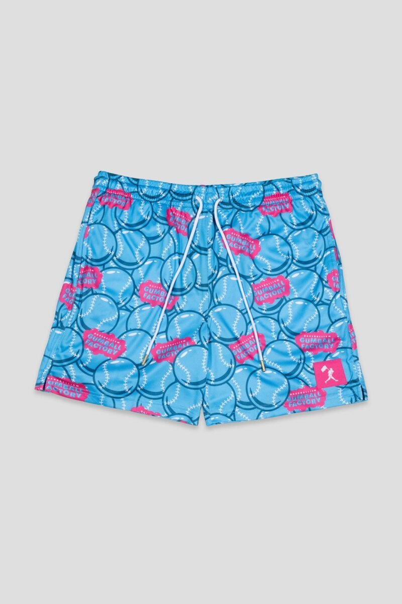Gumball Factory Diamond Air Mesh Shorts (Light Blue) - Youth