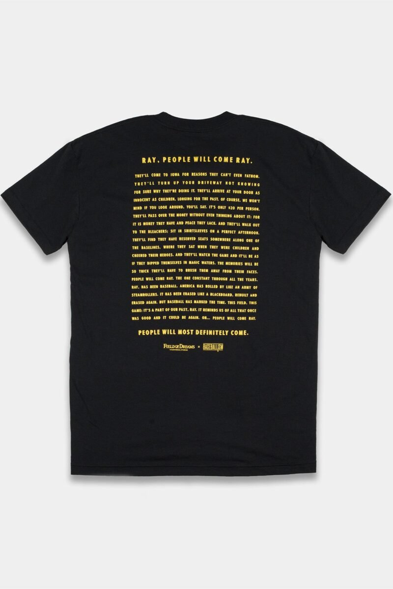 Field of Dreams People Will Come T-Shirt - Black