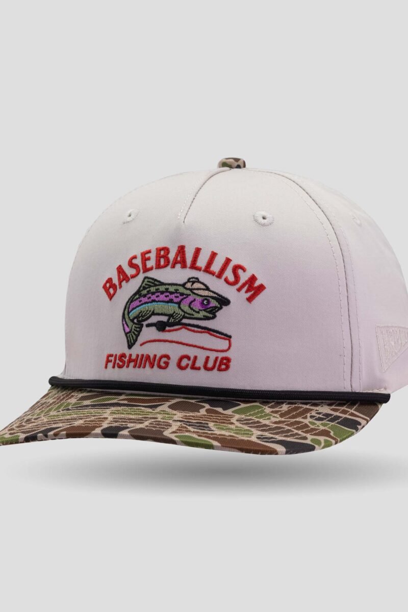 Fishing Club Angler Five Panel Rope Cap - Camo