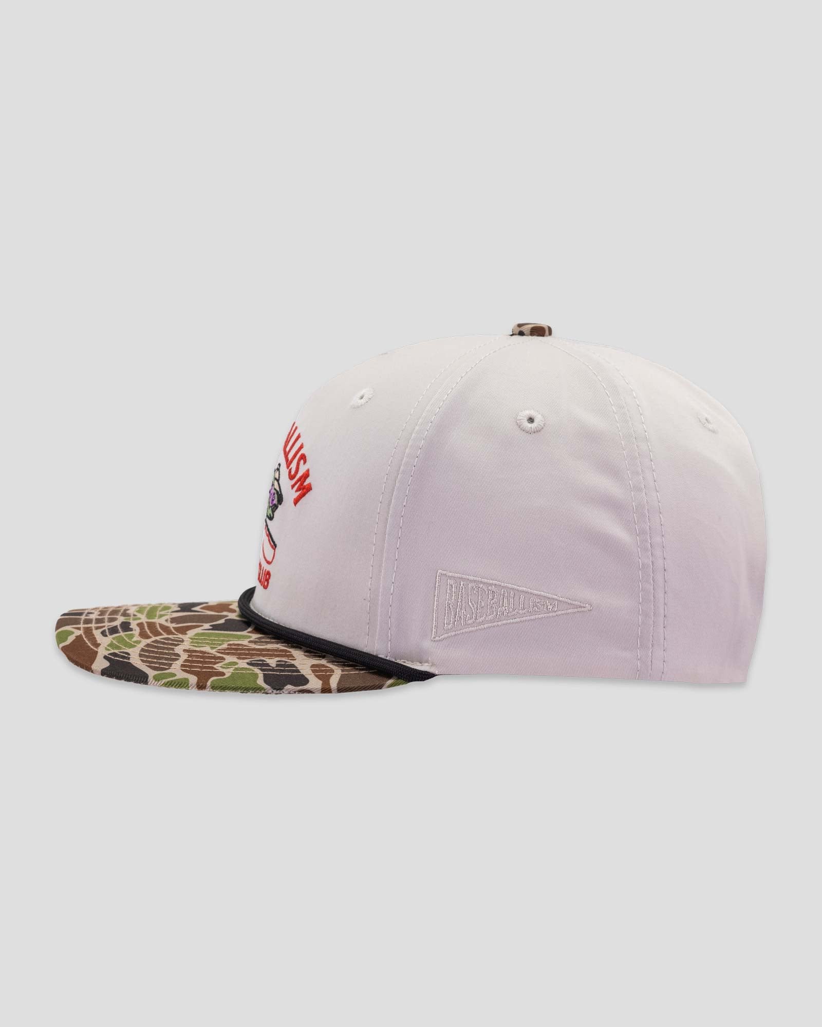 Fishing Club Angler Five Panel Rope Cap - Camo